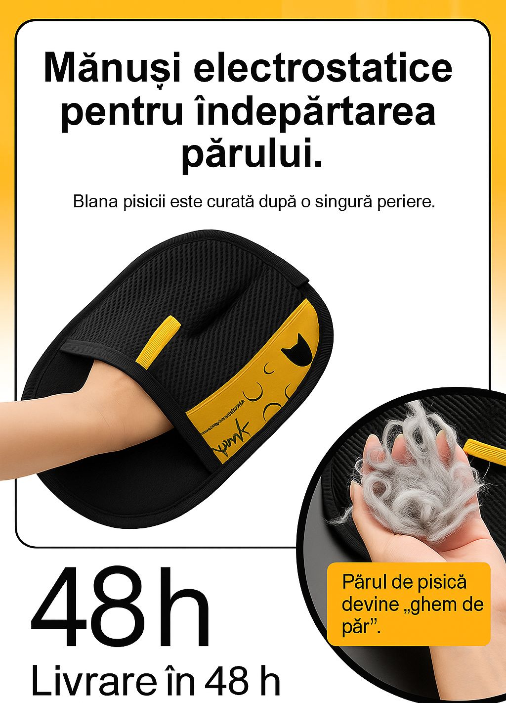 Mănușa Anti-Păr – Curățenie Instant pentru Iubitorii de Animale